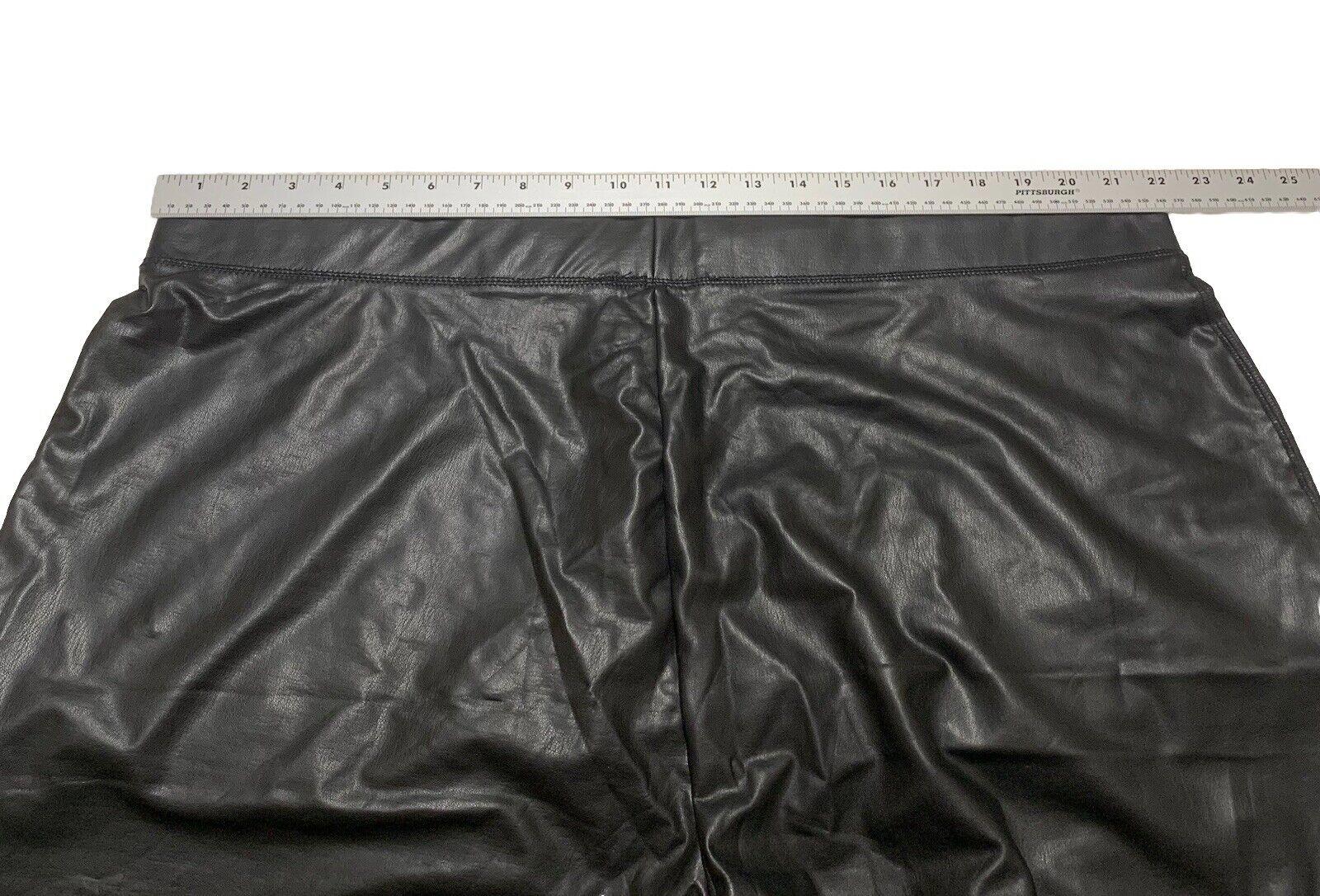 Ashley Stewart  Women’s Pants Size 26/28 Black Faux Leather