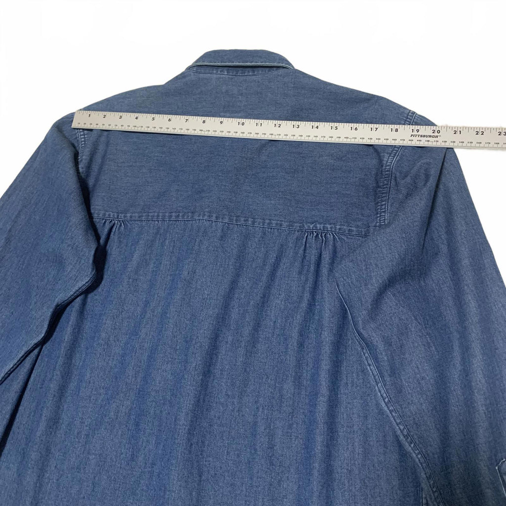 VTG 90s Bill Robinson Men's Size M Classic Denim shirt Shirt  Made in Hong Kong,