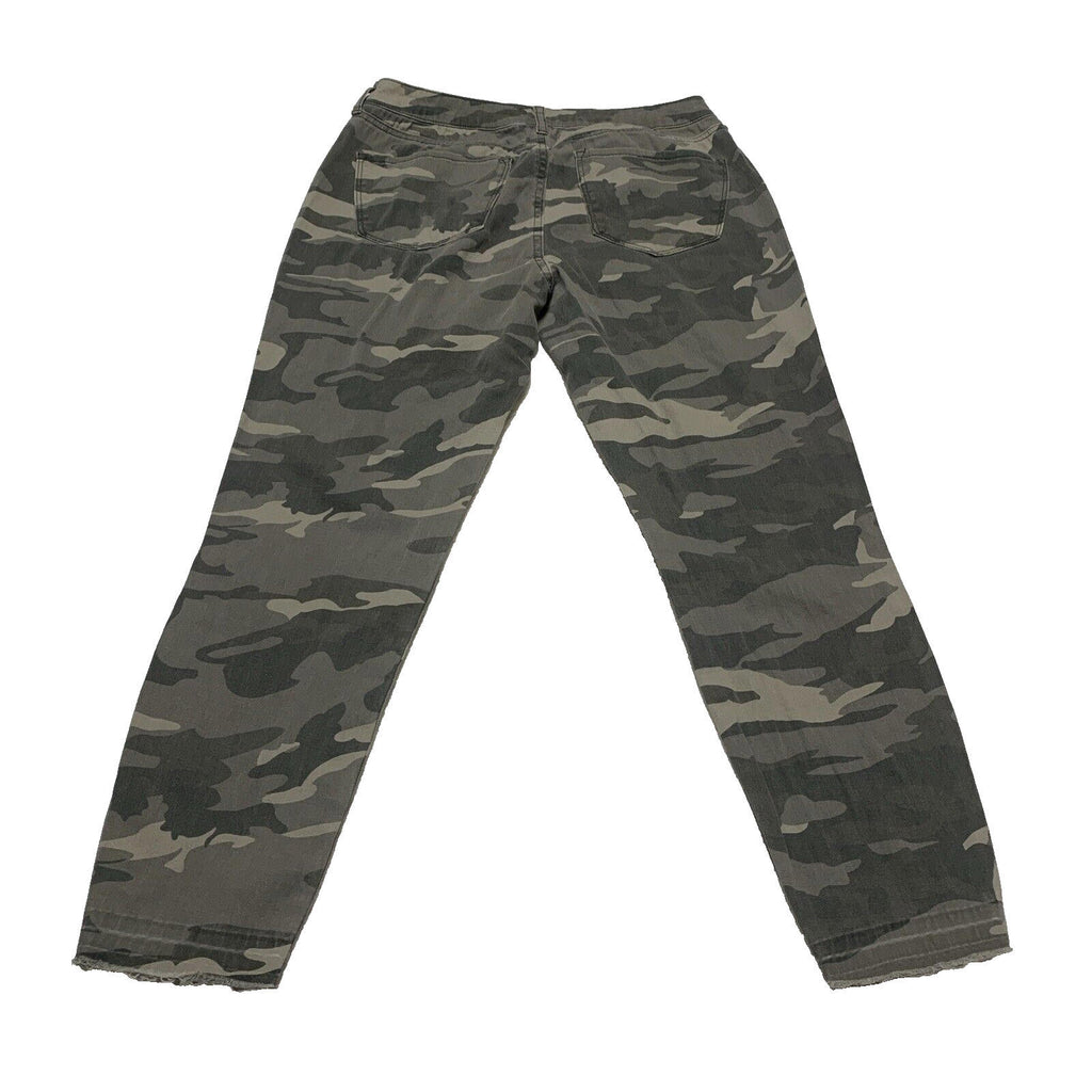 Rewash Brand Junior's Size 7/28 Olive Green Camo Print Straight Leg Pants