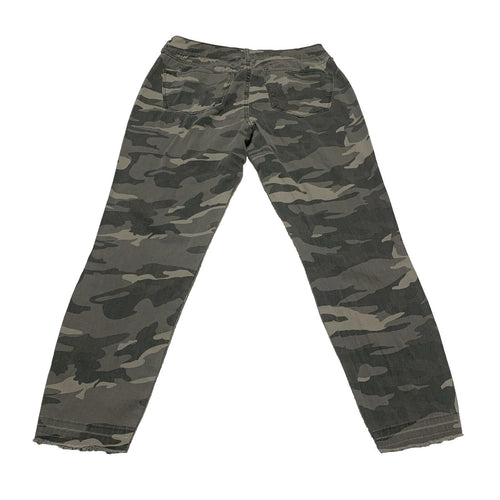 Rewash Brand Junior's Size 7/28 Olive Green Camo Print Straight Leg Pants