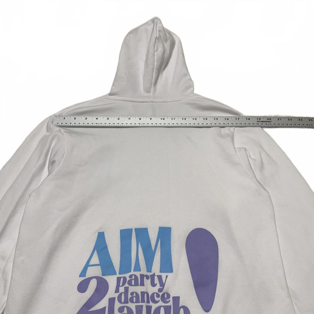 Bella + Canvas Fleece Collection Women's Medium White Graphic Design Hoodie