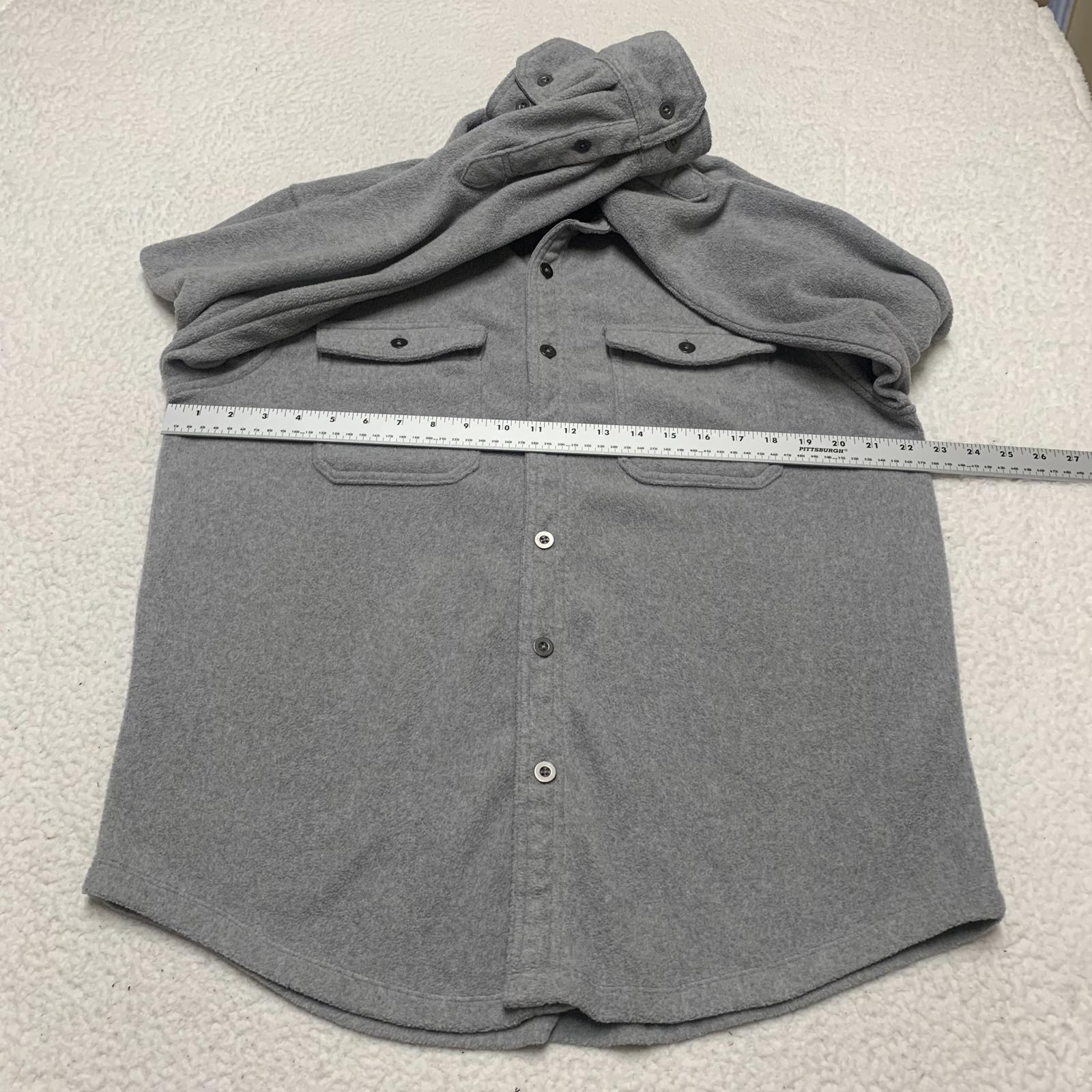 George Men’s Size Medium (38-40) Gray Button-Up Flannel Shirt
