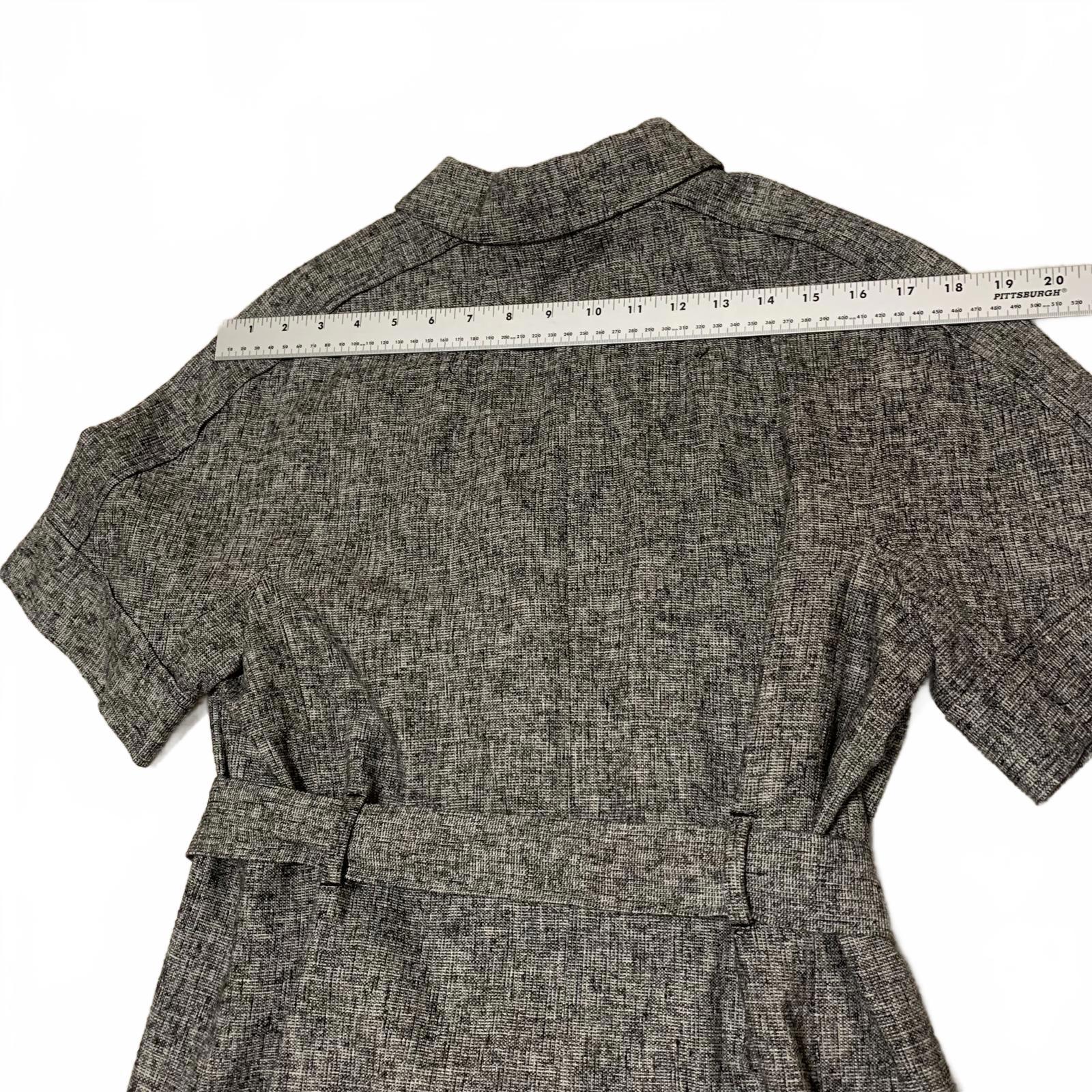 Ann Taylor Women's Size 12 Gray Short Sleeve Belted Blazer