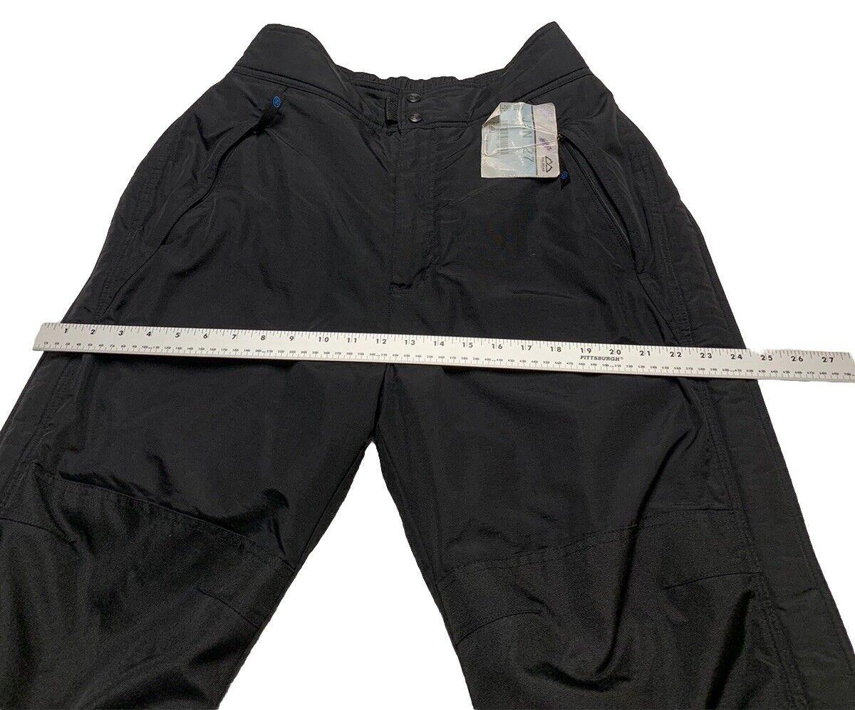 Slalom Snow Pants Men’s Size M Black Nylon Ankle Zip Pockets Ski Snowboard Storm