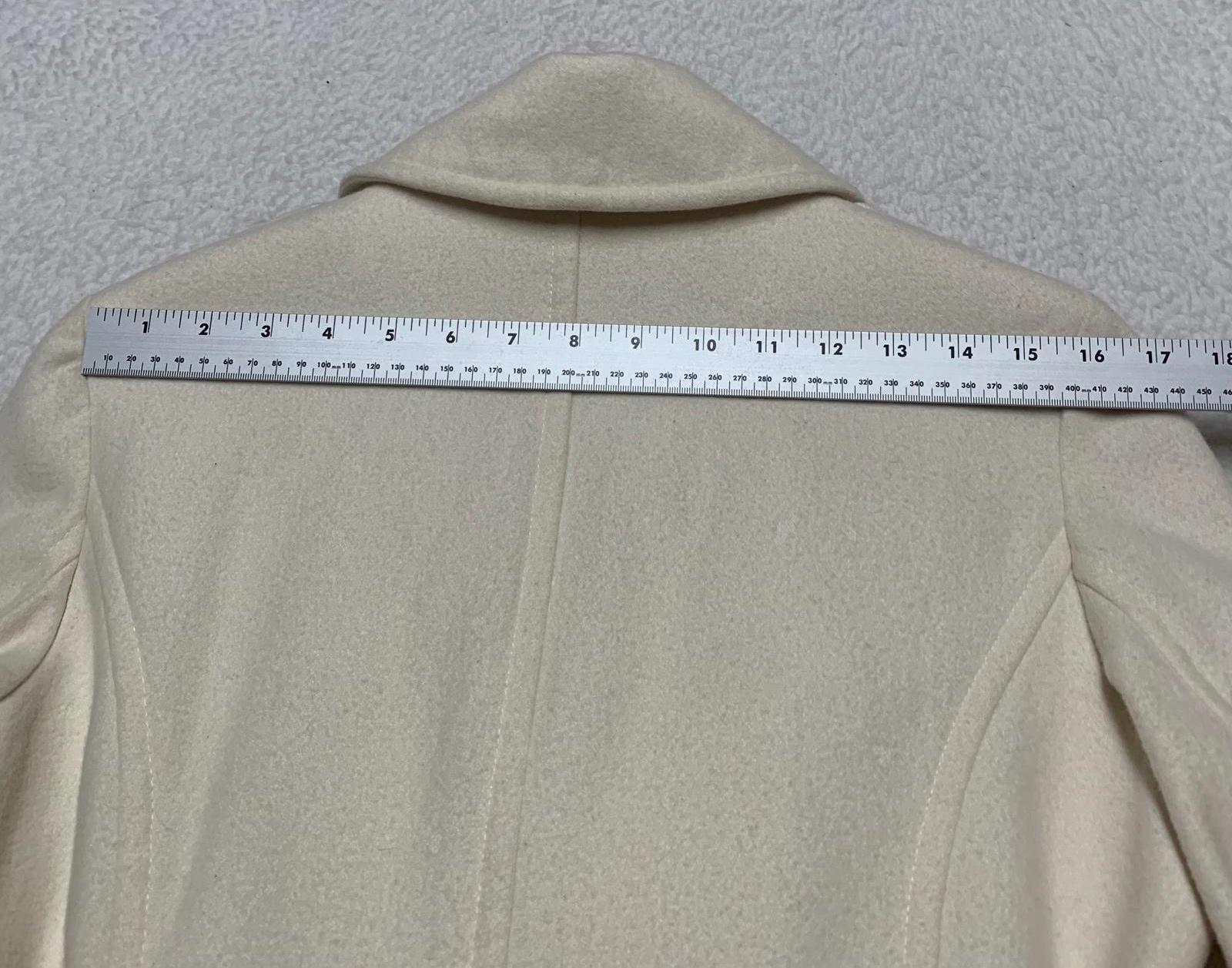 Michael Kors Women's Size 10 Cream Zipped Peacoat