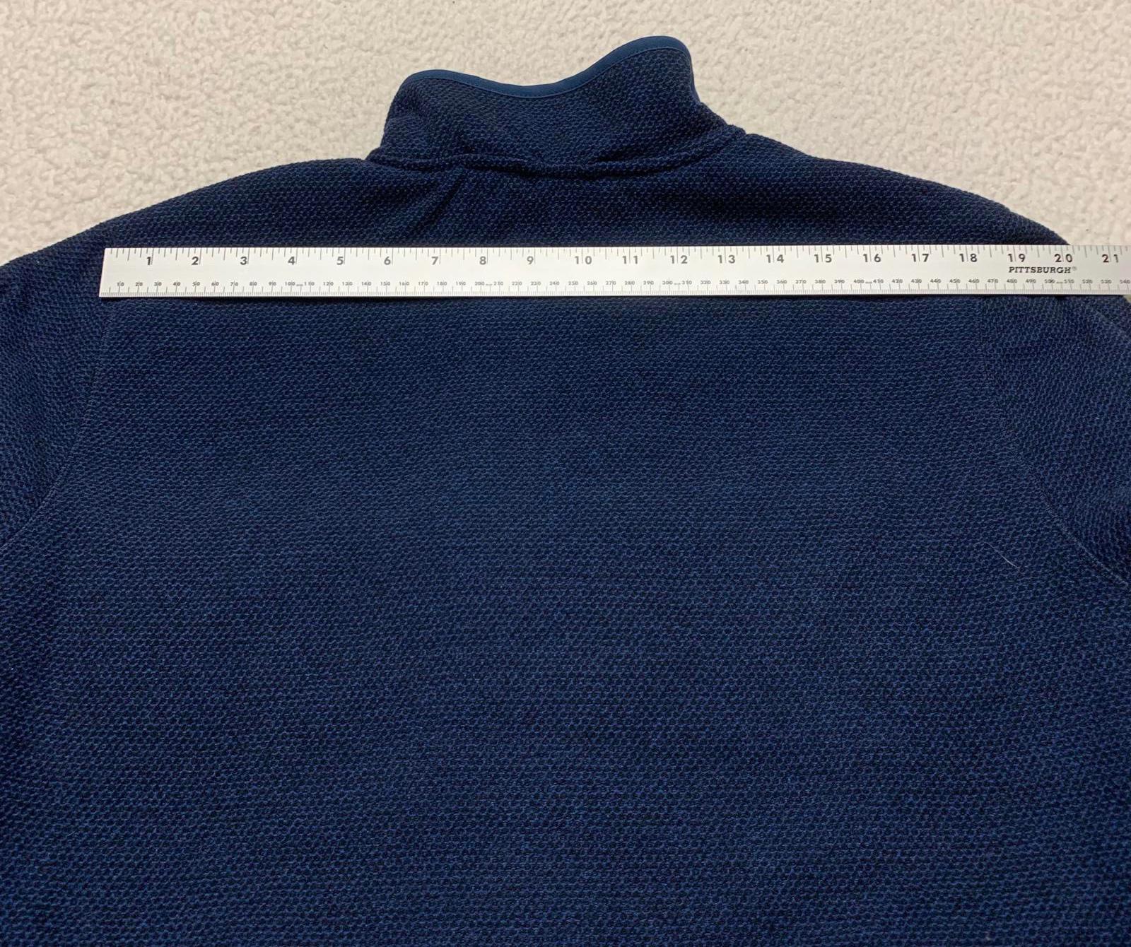 Orvis Men's Size Medium Navy Blue Fleece Jacket Sherpa Lining