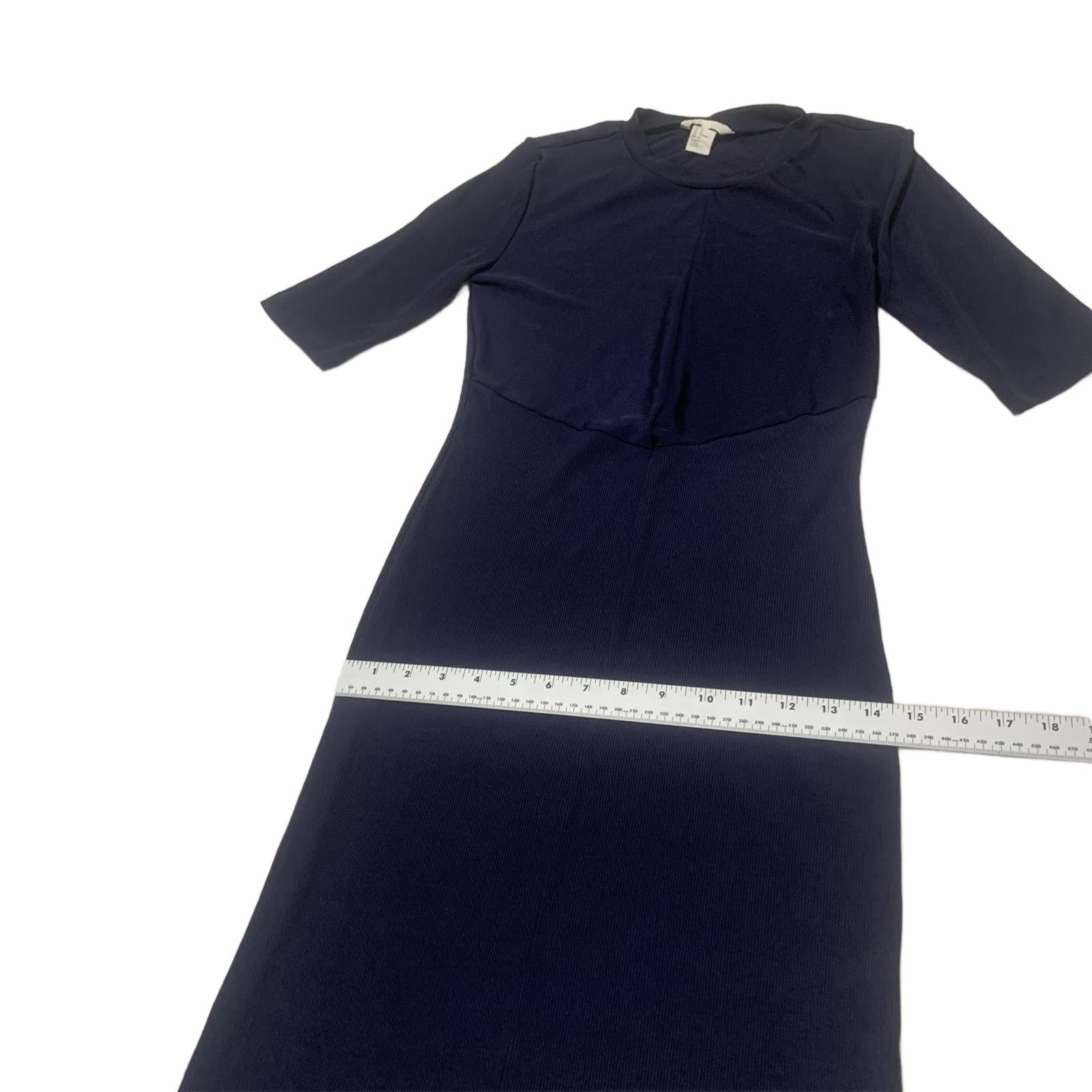 H&M Womens Size Medium Navy Blue Mid-Length Dress Half Sleeves
