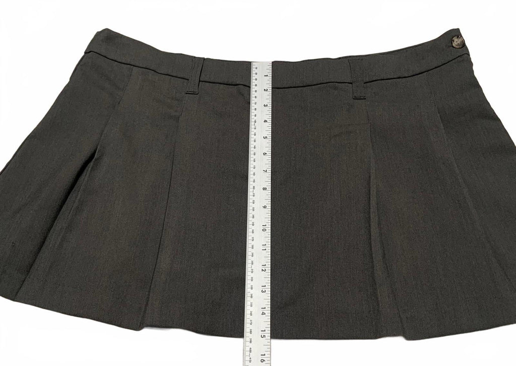 H&M Conscious Collection Womens Sz XL Gray Pleated Mini Skirt W42