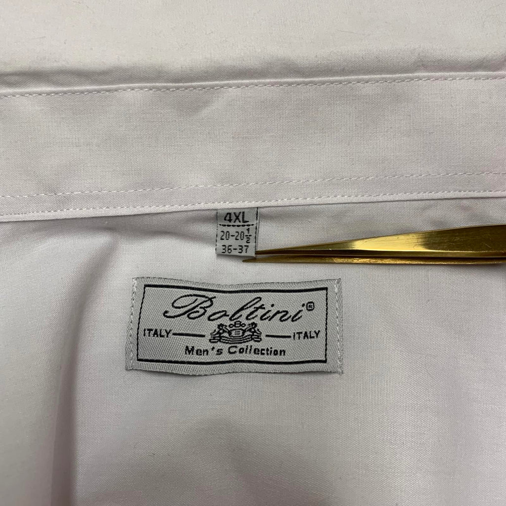 Boltini Men's 4XL White Classic Fit Button Dress Shirt 20-20.5