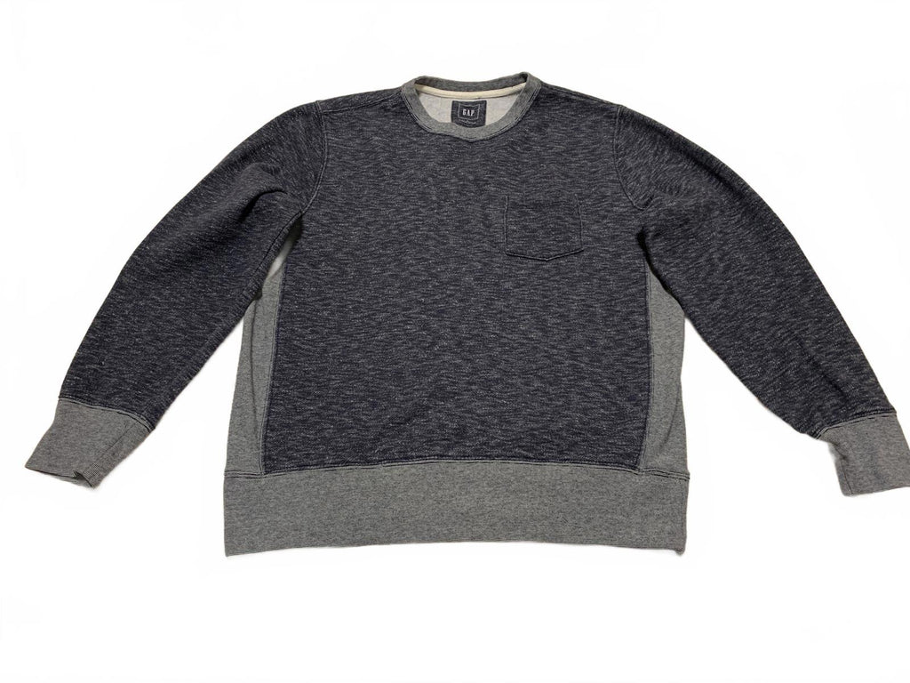 GAP Men's Size Large Dark & Light Gray Crew Neck Sweatshirt