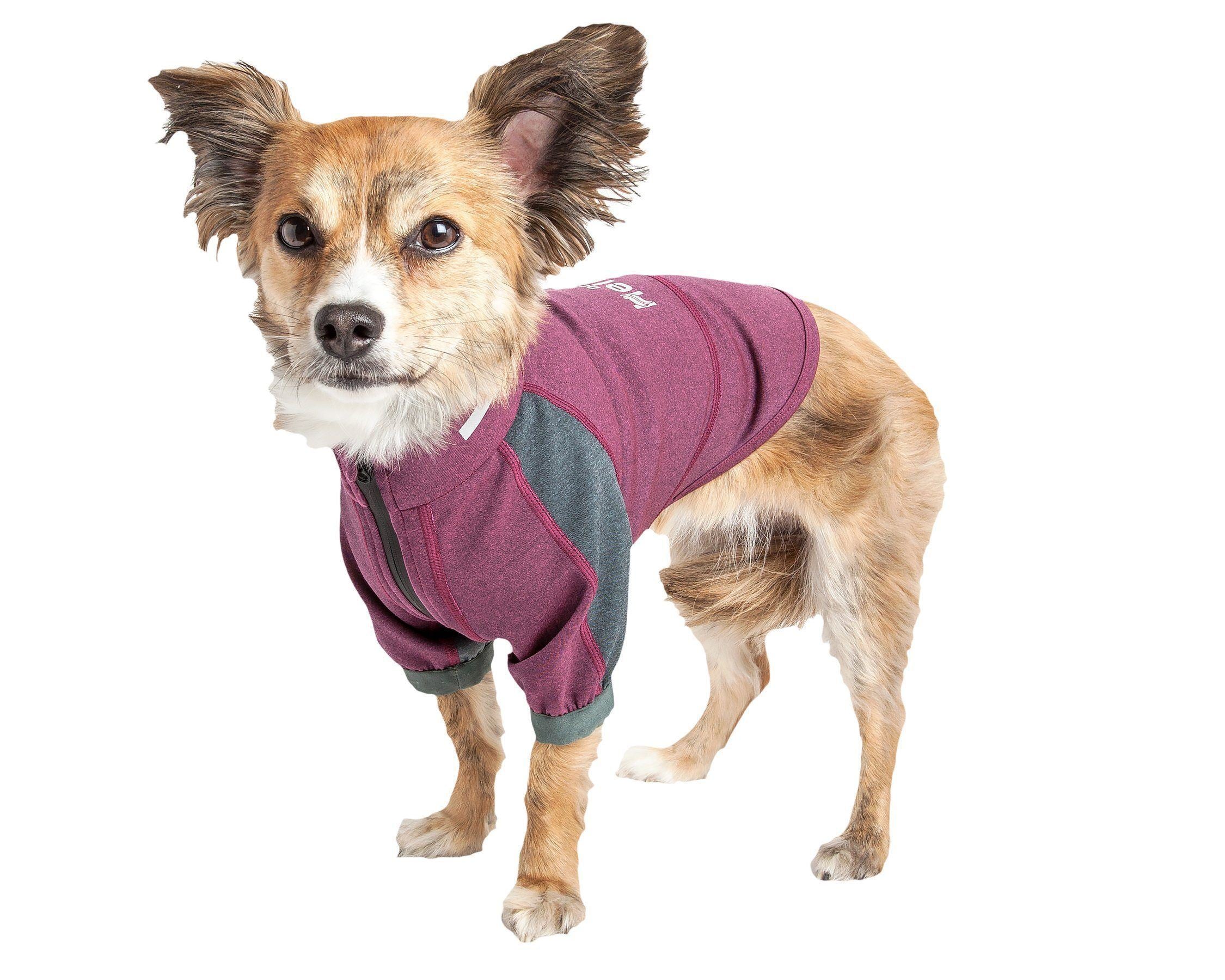 Dog Helios ® 'Eboneflow' Mediumweight 4-Way-Stretch Flexible And Breathable Performance Dog Yoga T-Shirt