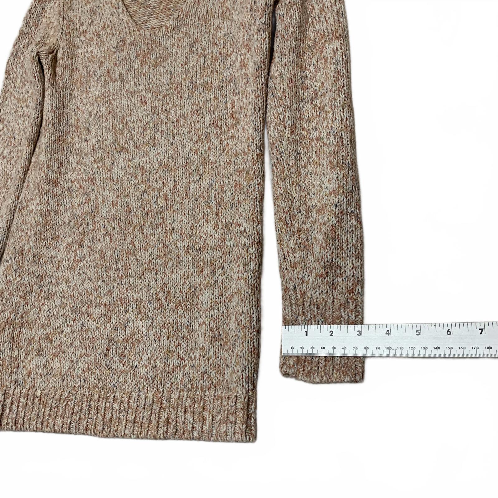 LOFT Women's Size XS Peach Knit Beige Sweater Cozy Fall Layer Long Sleeves