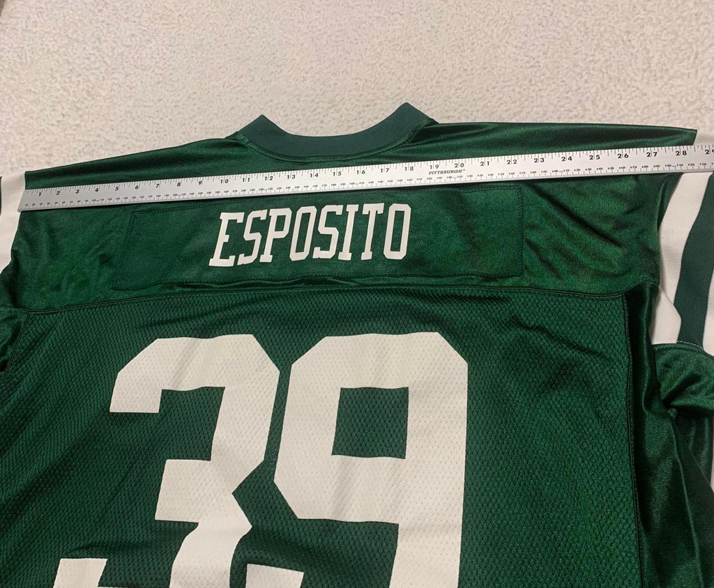 VTG Reebok NY Jets Esposito Jersey #39 3XL Green