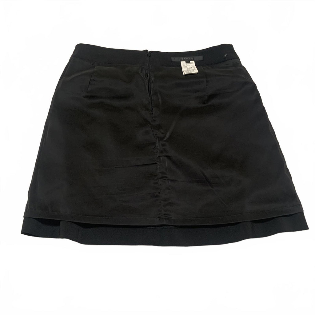 On & On Womens Size 2 Black A-Line Mini Skirt