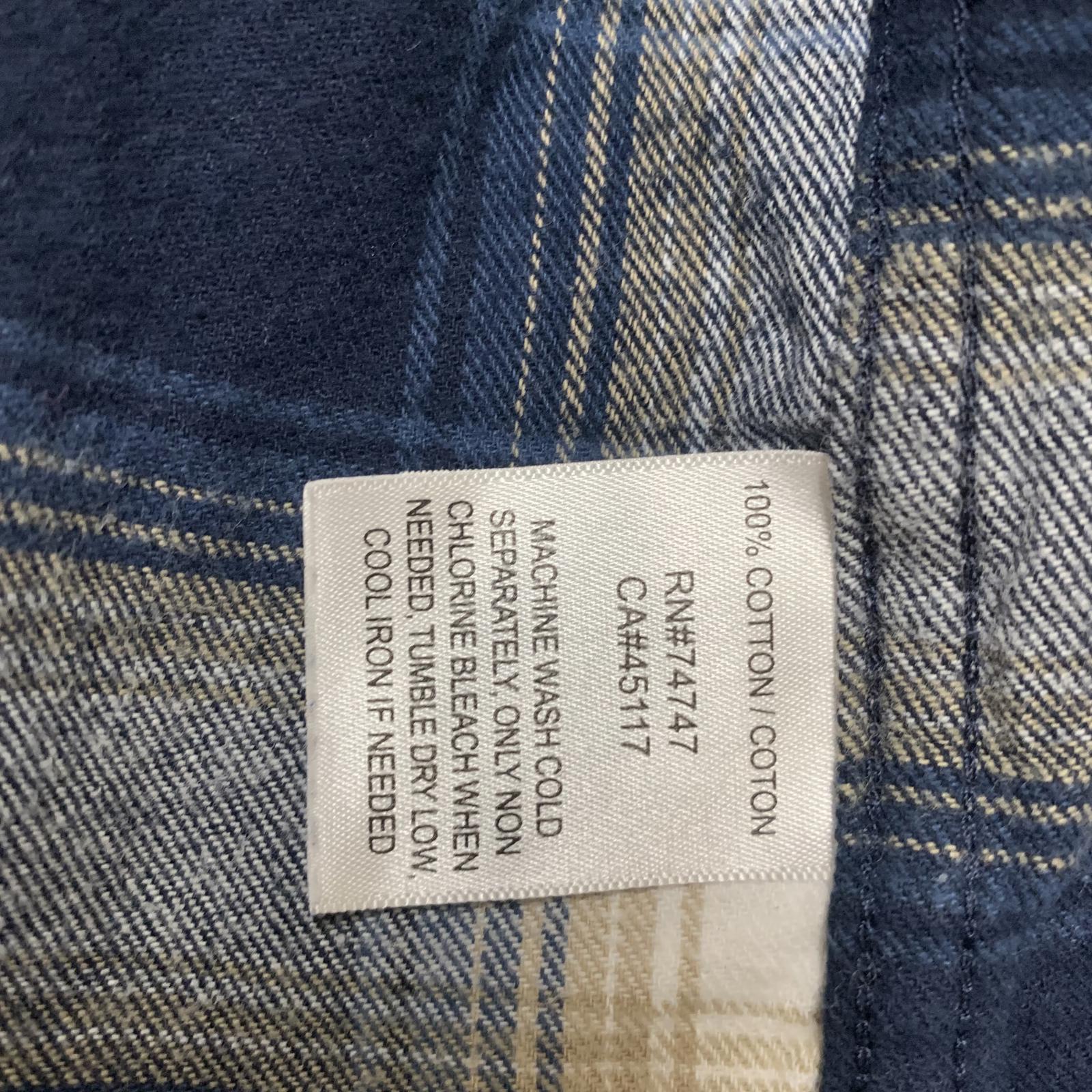 Red Head Brand Co. Men's Sz Large Blue Plaid Flannel Shirt Cotton