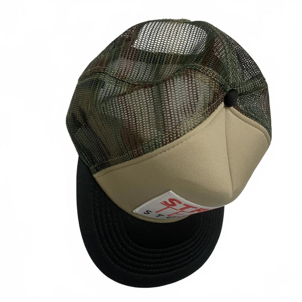 DISTRICT Street Team Studios Trucker Cap Hat Mens Green Camouphlage