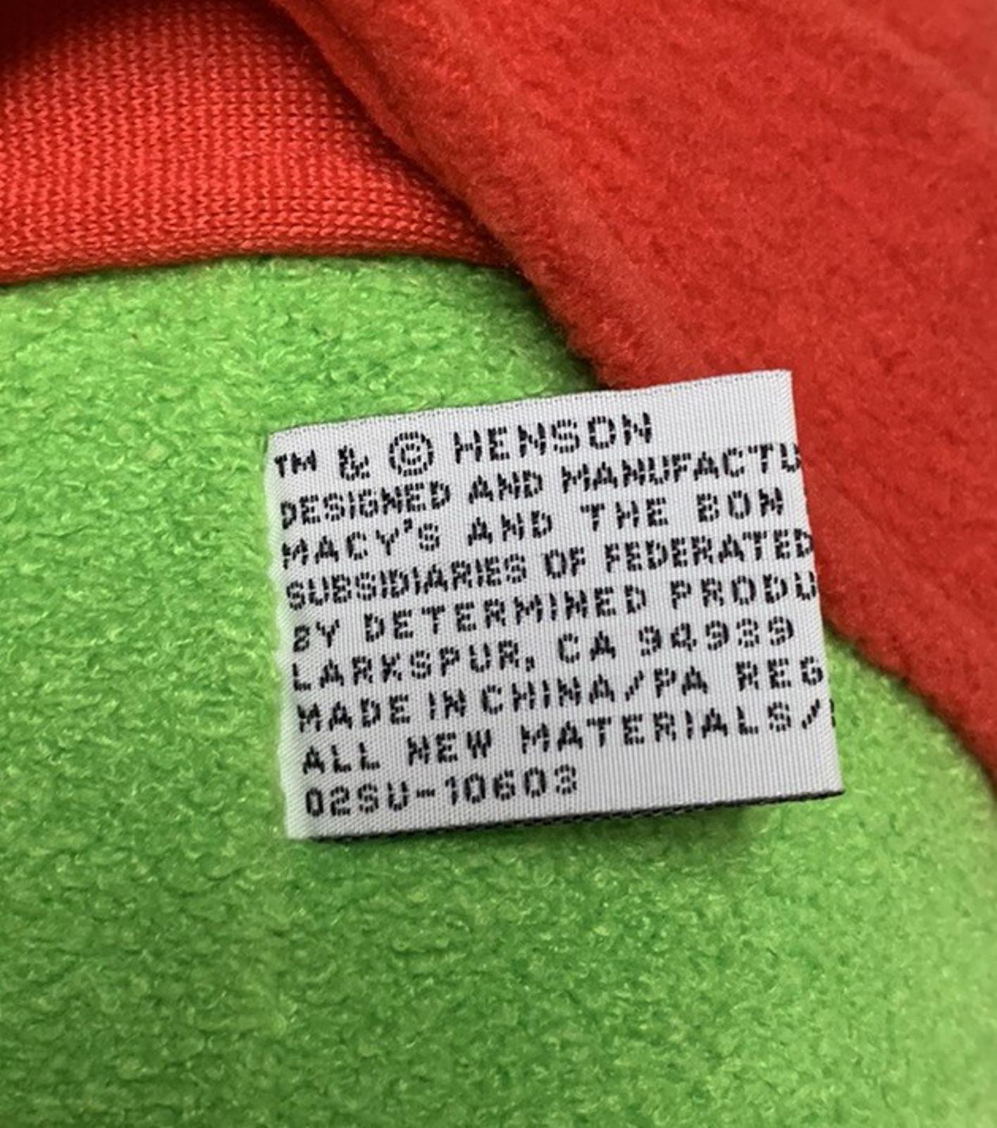 Macy's Muppets Kermit the Frog Frogtographer Photographer Plush 26" No Camera