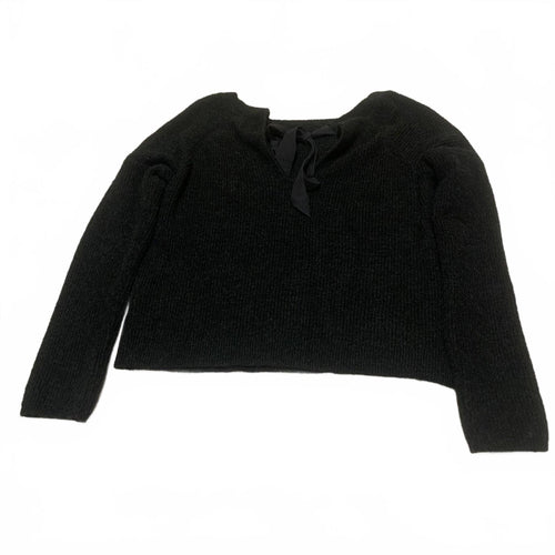 VTG Abercrombie & Fitch Women's Size M Black Long Sleeve Y2K Sweater Tie Back