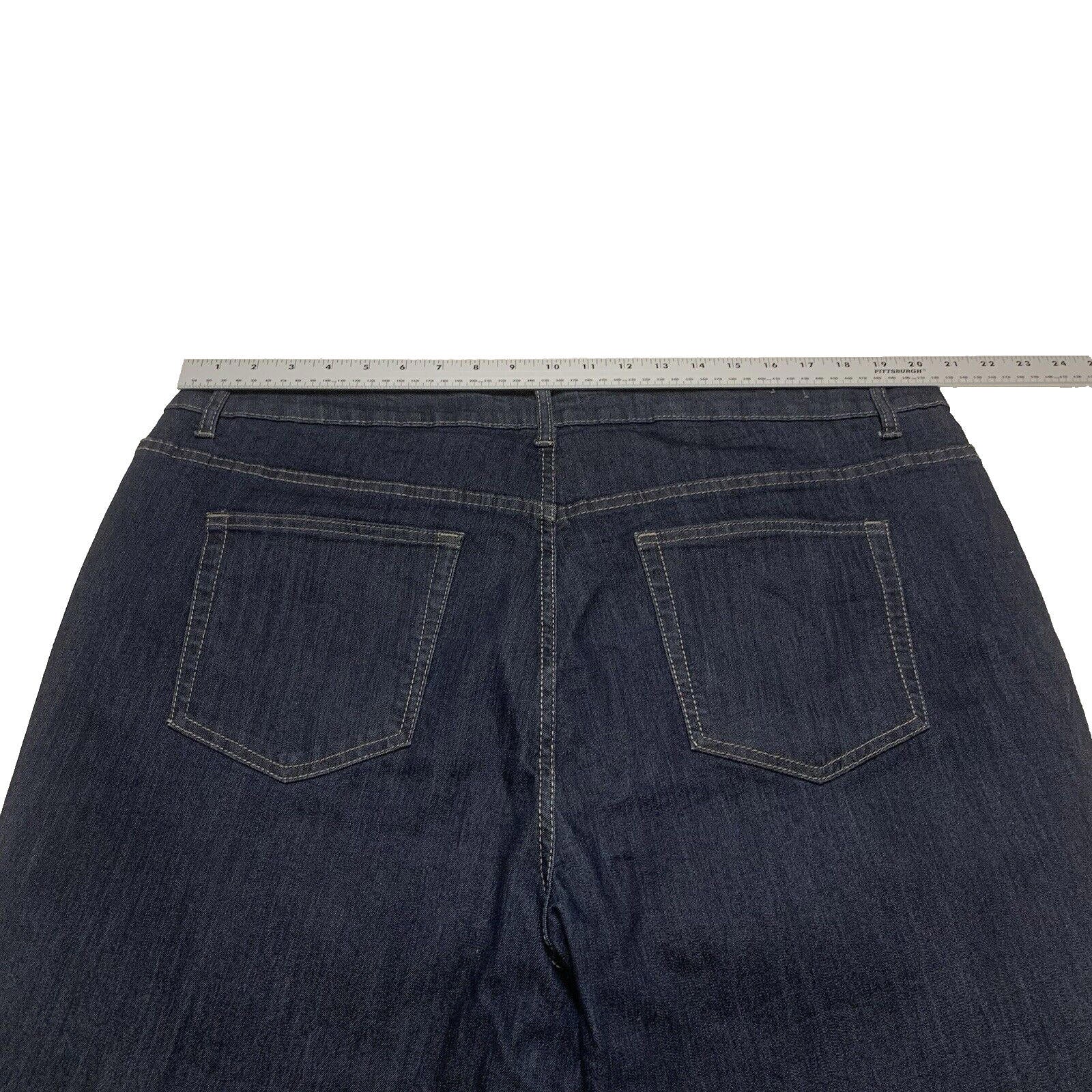 Avenue Denim Jeans Women's 22P Plus Dark Blue Stretch