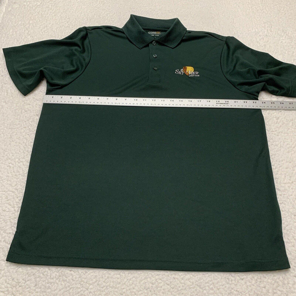 Core 365 Mens Sz Large Green Dri-Fit Polo Shirt Moisture Wicking Anti Microbial
