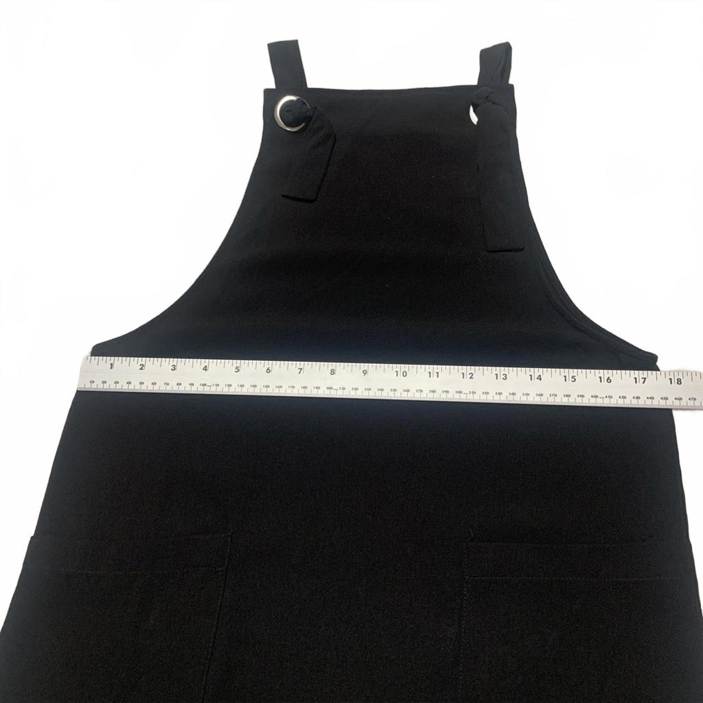 MNG Womens Sz 2 Black Overall  Sleeveless Dress Romper Pockets