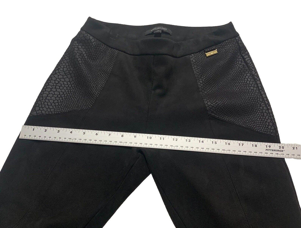 Andrew Marc NY Women's M Pull On Snake Print Black Pants