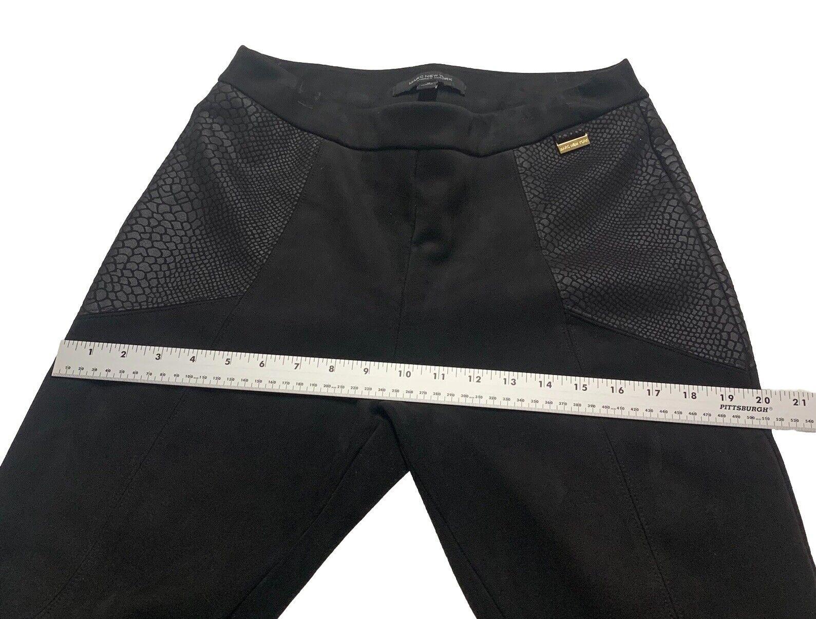 Andrew Marc NY Women's M Pull On Snake Print Black Pants