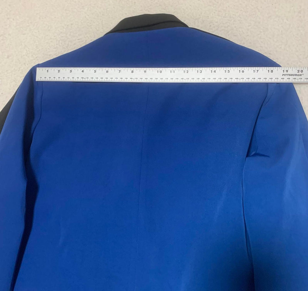 Blazer cruzado azul rey con botones plateados para hombre boohooMan talla 38