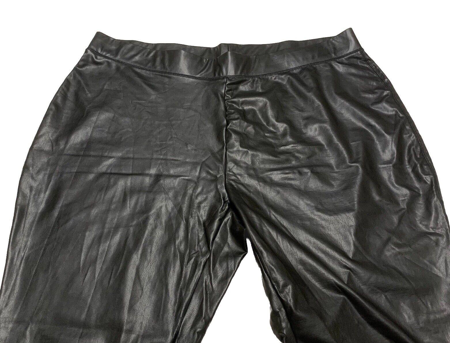 Ashley Stewart  Women’s Pants Size 26/28 Black Faux Leather