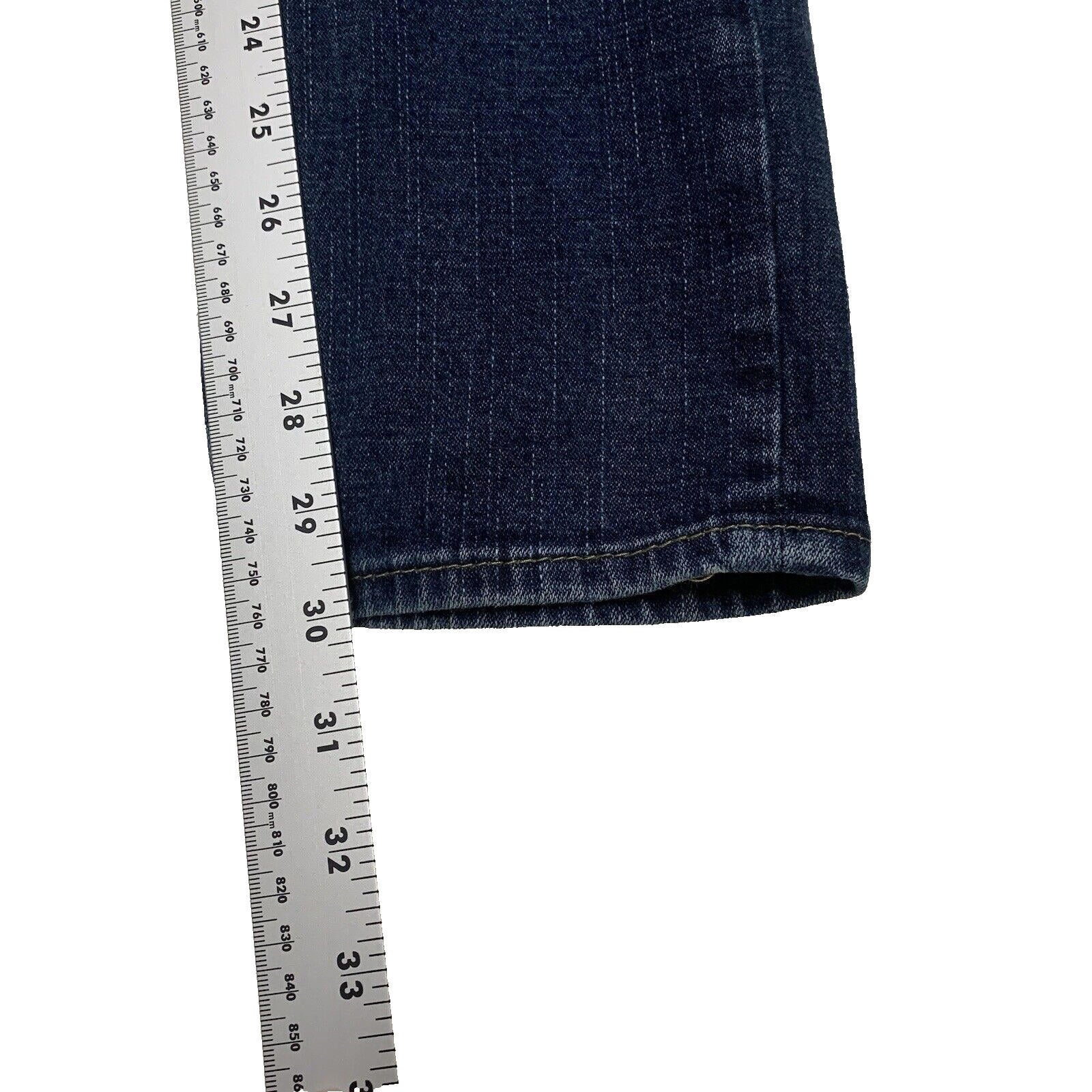 True Religion Skinny Jeans Women's Sz 29 Blue Back Flap