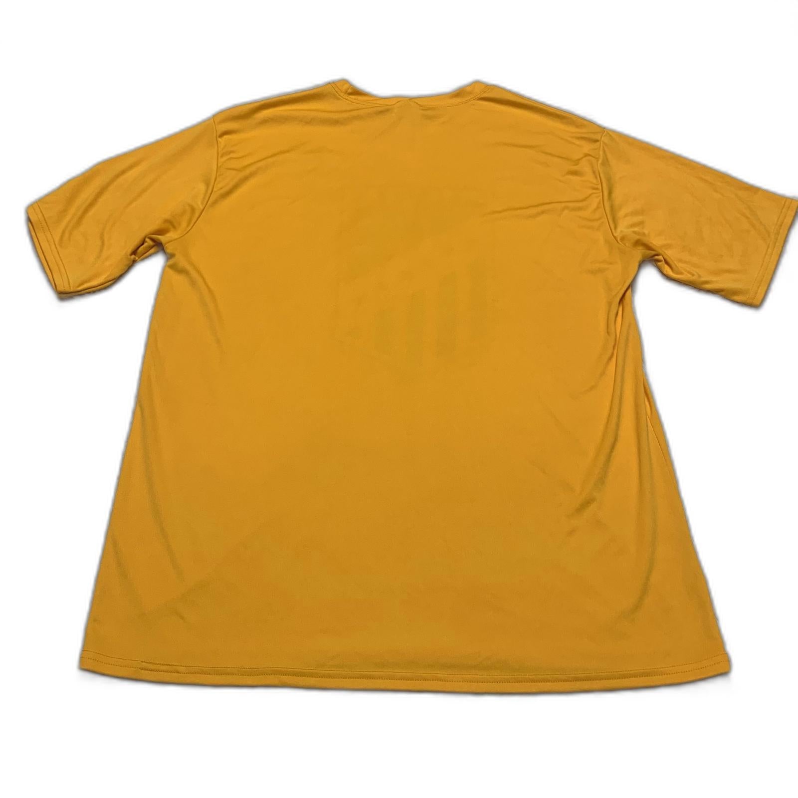 Port & Company Mens Size Large Yellow District 5 Hockey Captain's Tee Shirt