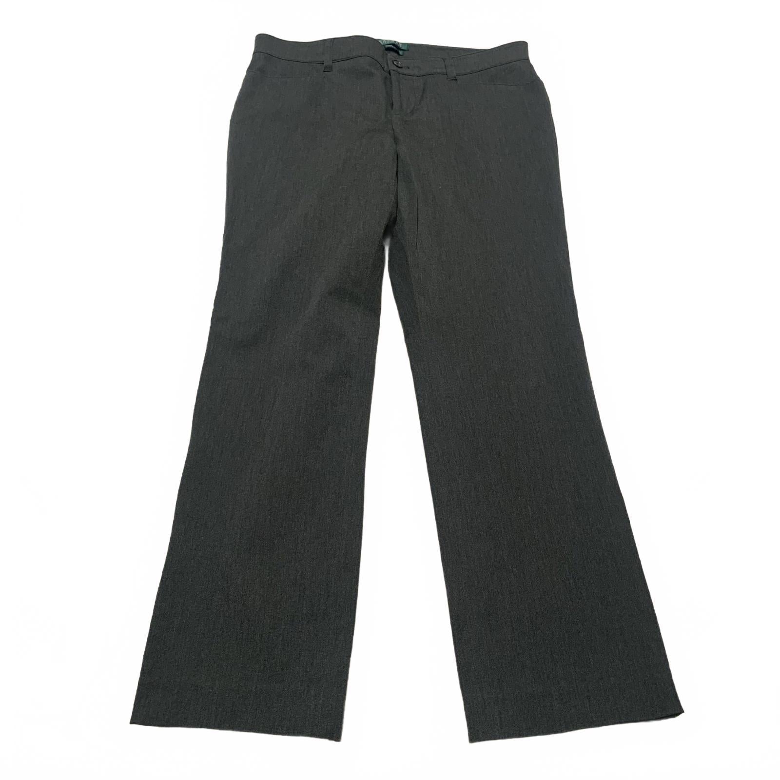 Lauren Ralph Lauren Womens Sz 10 Petite Gray Adelle Dress Pants Trousers W34x28