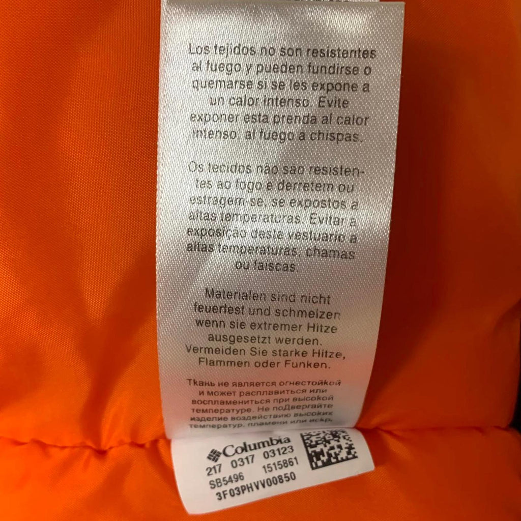 Columbia Men's Size Large Black Orange Hooded Insulated Jacket