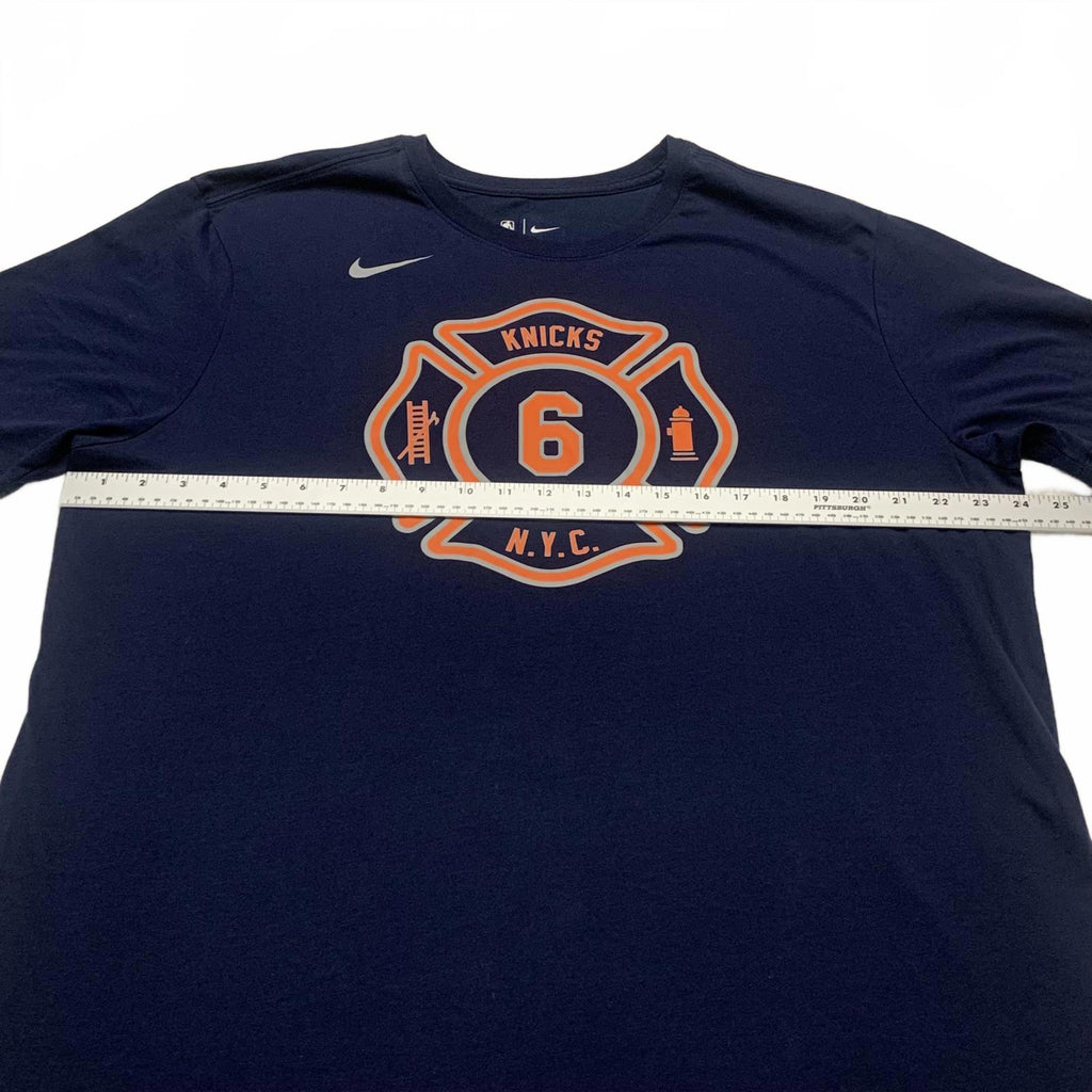 Nike Mens Size XXL Navy Blue Dri-FIT New York Knicks T-Shirt Porzingis #6