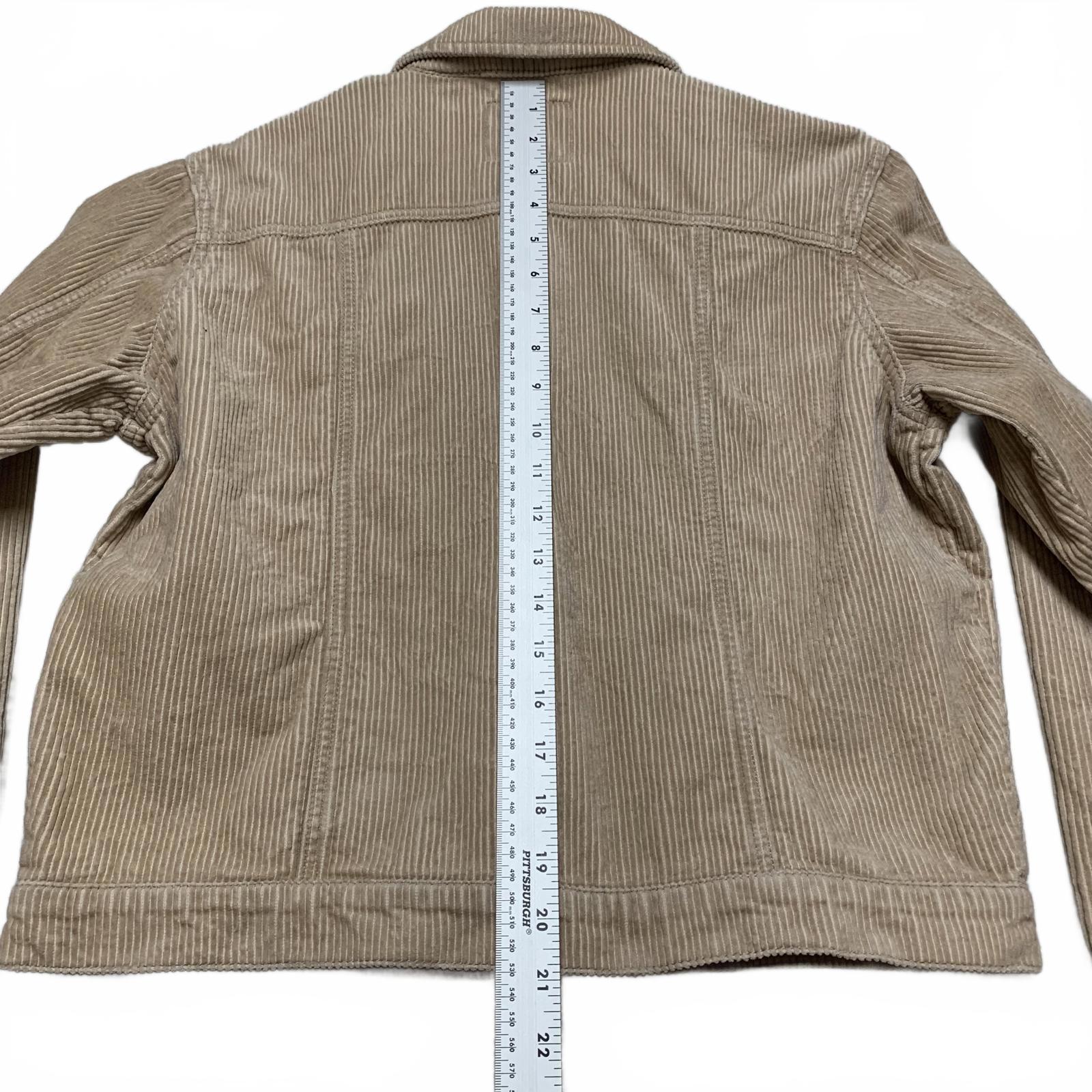 Jacqueline de Yong Women's Sz L/XL  42 Beige Corduroy Cropped Jacket