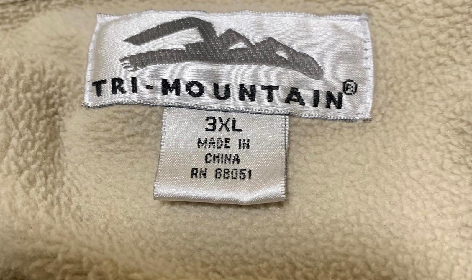 Vintage Tri Mountain Men's Green Fleece Jacket 3XL RN88051 Outdoor Workwear Y2K