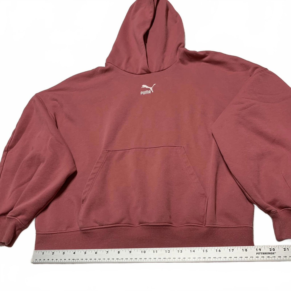 Puma Women's Size Medium Dusty Rose Oversized Hoodie Sweatshirt