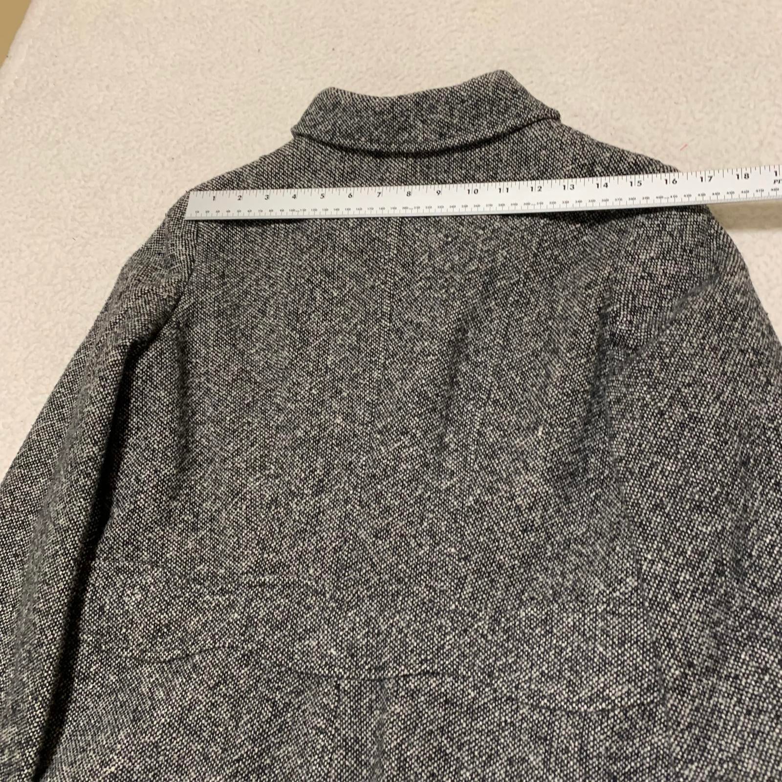 Vintage Mudd Wool Zip Up Coat  Gray  Made in Ukraine  RN 14981 Y2K Style Size M