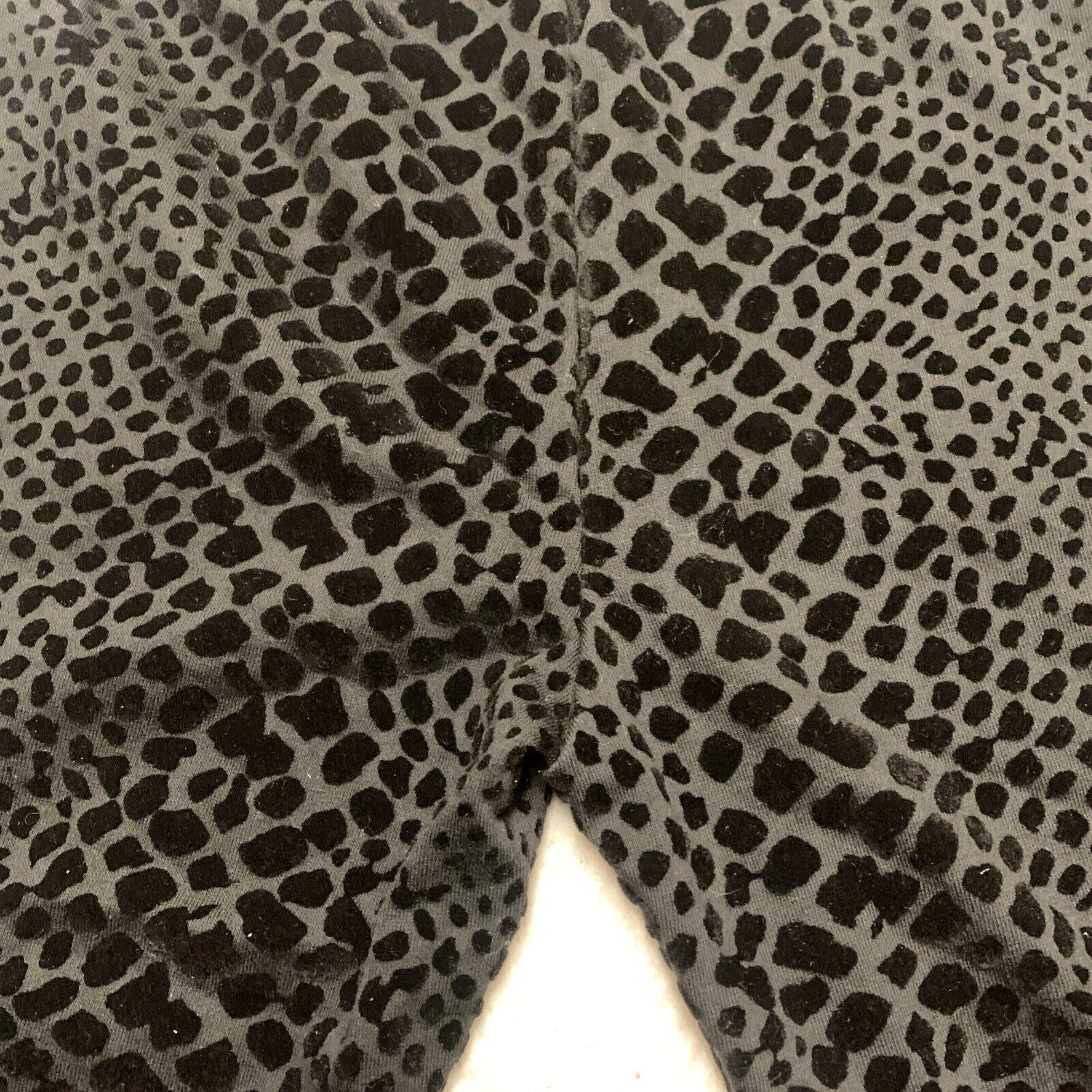 Dex Clothing Women X Small Black Leggings Jogger Pants Snake Animal Velour Print
