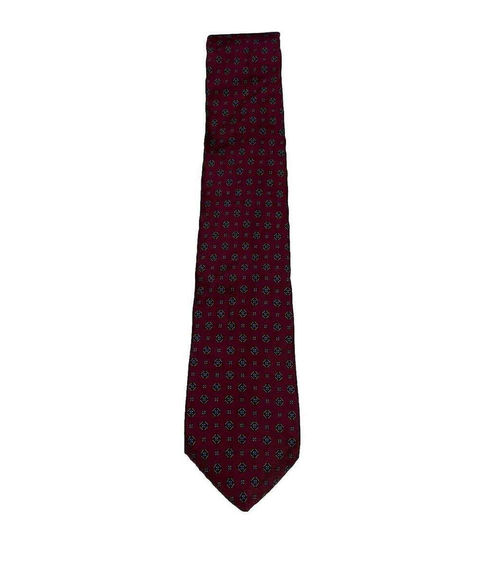 Hardy Amies London Men's Silk Tie Burgundy One Size Fits Most