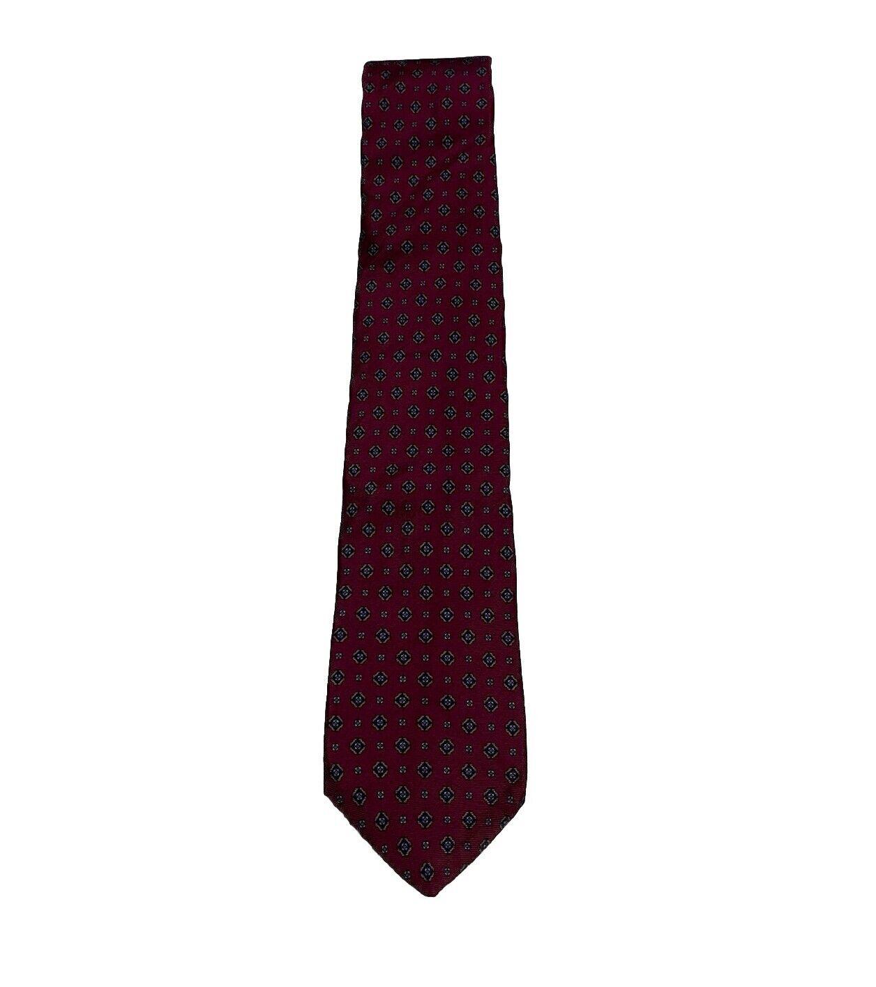 Hardy Amies London Men's Silk Tie Burgundy One Size Fits Most