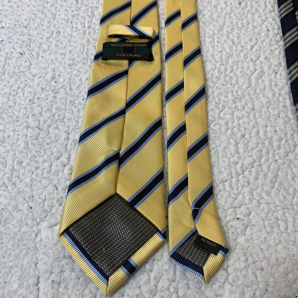 Alexander Julian Colours Men's Ties Striped Lot 2
