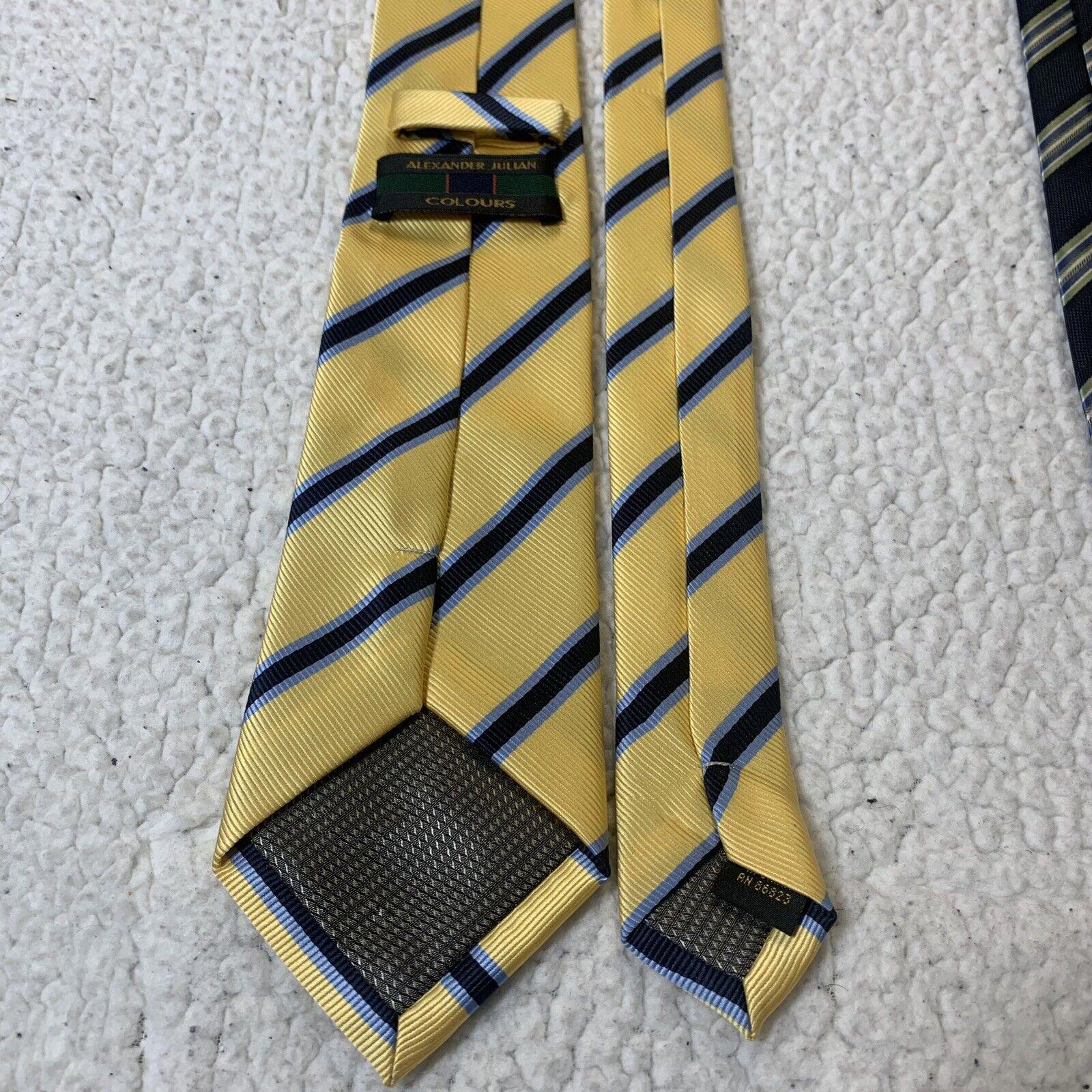 Alexander Julian Colours Men's Ties Striped Lot 2