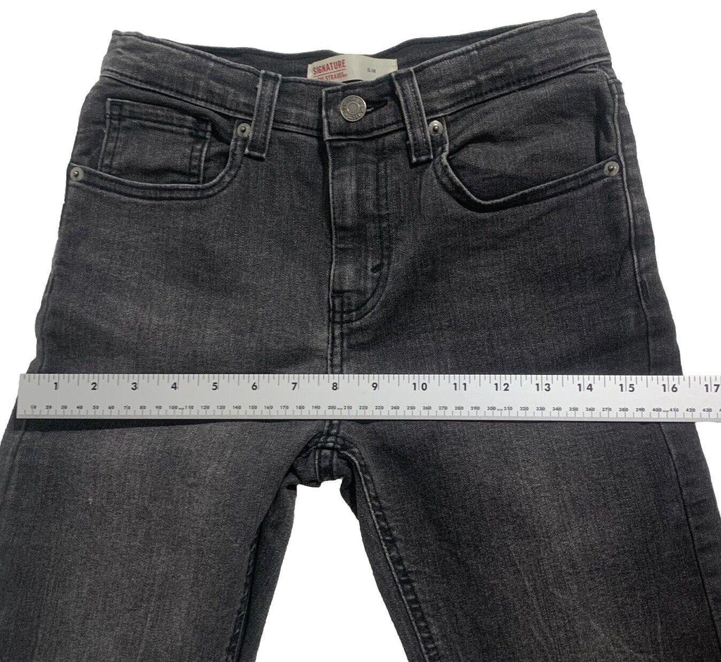 Levi Strauss Signature Boy 14R  Gray charcoal Jeans  Slim