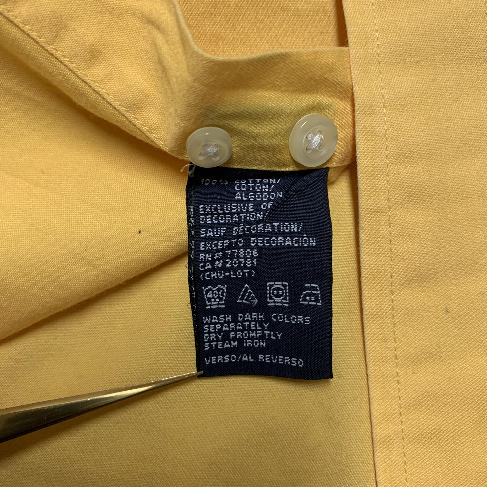 Tommy Hilfiger Men's XXL Yellow Button-Up Shirt