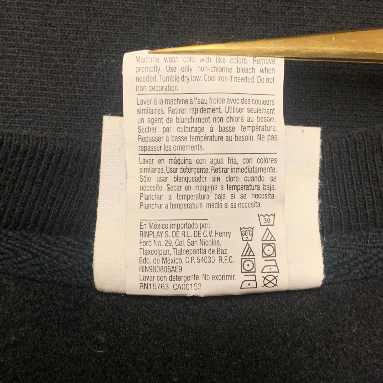 Champion Reverse Weave Sweatshirt Unisex Size Large Black