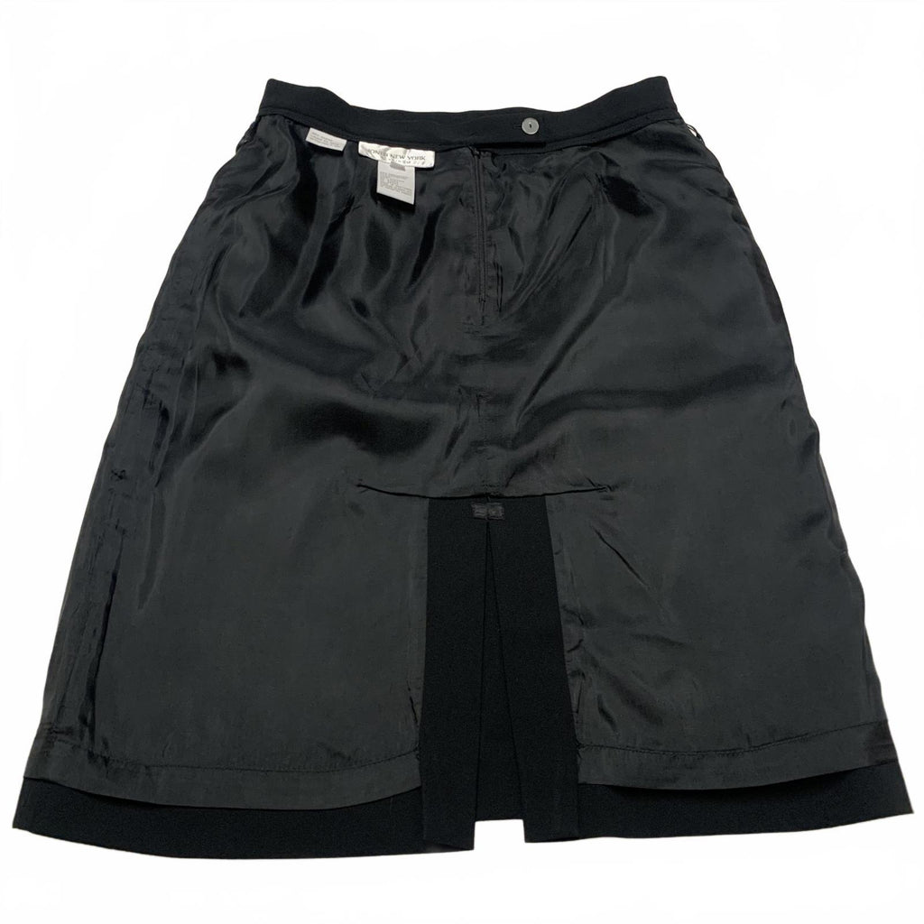 Vintage Jones New York Platinum Womens Sz 12 Black Pencil Skirt W30