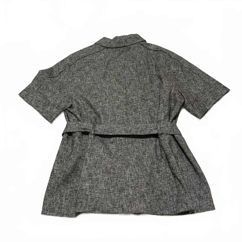 Ann Taylor Women's Size 12 Gray Short Sleeve Belted Blazer