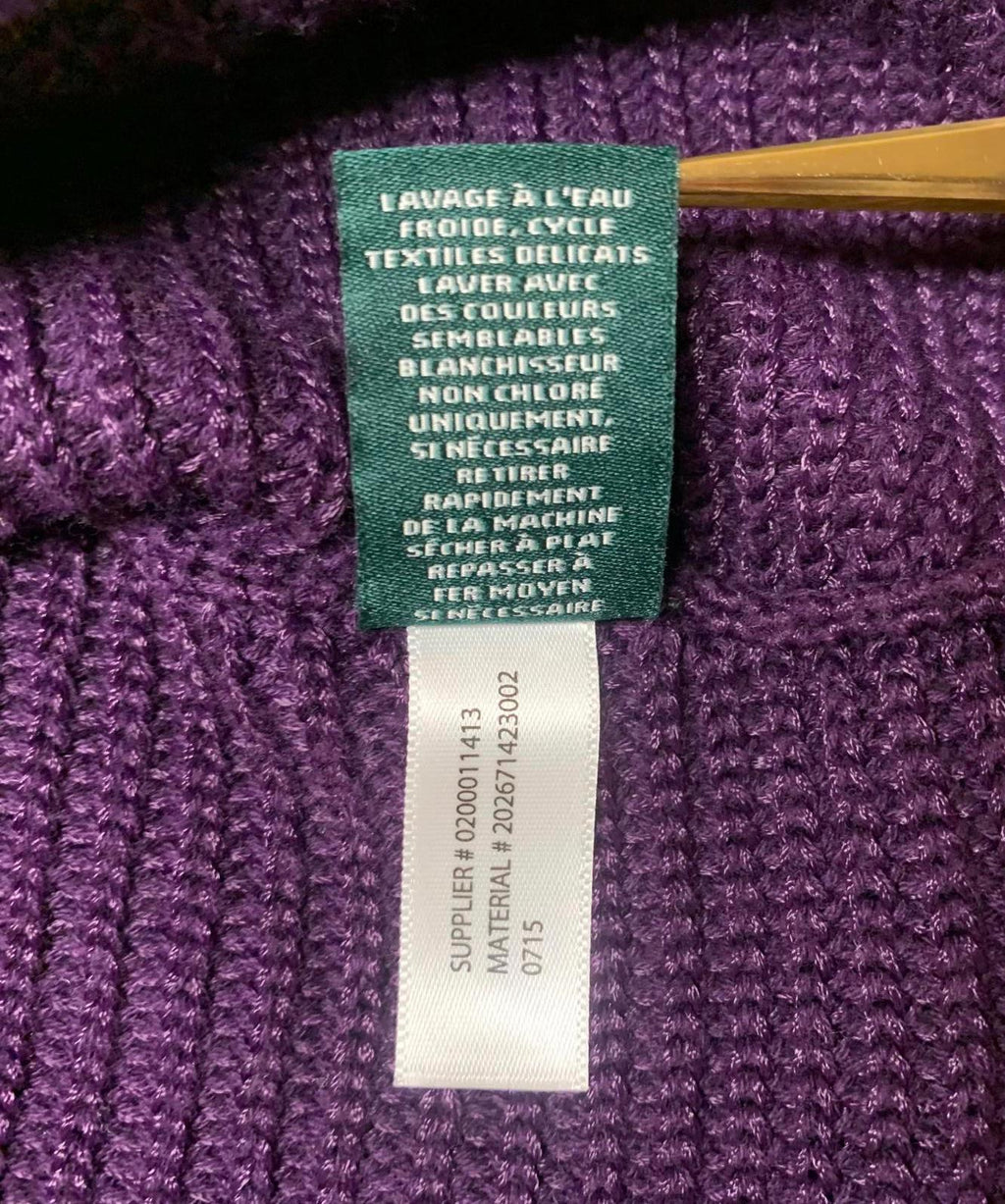 Ralph Lauren Women's Size 1X Purple Knit Sweater