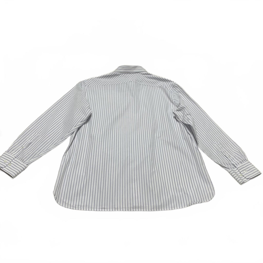 Banana Republic Men's Size XL Slim Fit White Blue Striped Button-Up Shirt